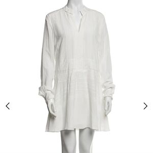10 Crosby Derek Lam White Long Sleeve Dress